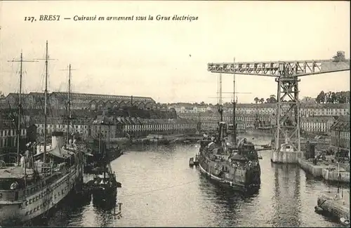 ca14851 Brest Finistere Schiff Kategorie. Brest Alte Ansichtskarten