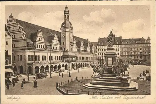 Leipzig Altes Rathaus Siegesdenkmal / Leipzig /Leipzig Stadtkreis