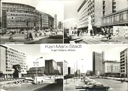 Chemnitz Inter Hotel Kongress Karl Marx Monument Warenhaus / Chemnitz /Chemnitz Stadtkreis