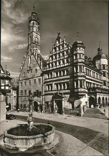 Rothenburg Tauber Rathaus Georgsbrunnen / Rothenburg ob der Tauber /Ansbach LKR