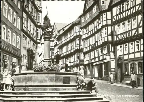 Marburg Lahn Marktbrunnen / Marburg /Marburg-Biedenkopf LKR