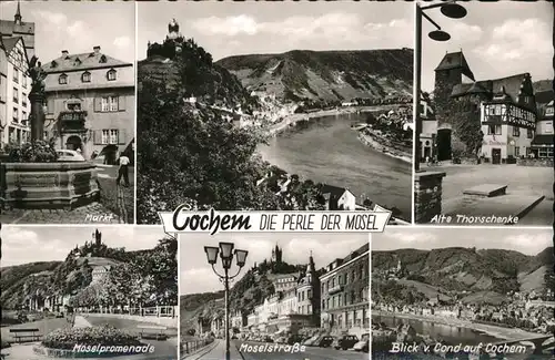 Cochem Markt Alte Thorschenke Moselpromenade Moselstrasse / Cochem /Cochem-Zell LKR