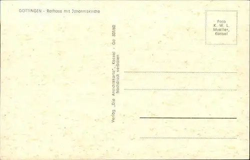 Goettingen Niedersachsen Rathaus Johanniskirche / Goettingen /Goettingen LKR