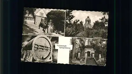 Halberstadt Aussichtsturm Weinfass Schloesschen Meusoleum / Halberstadt /Harz LKR