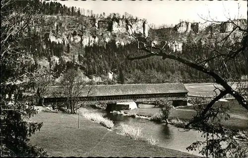 Beuron Donautal Holzbruecke / Beuron /Sigmaringen LKR