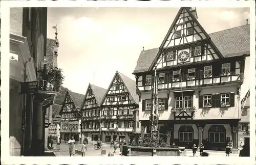 Urach Bad Rathaus Marktbrunnen / Bad Urach /Reutlingen LKR