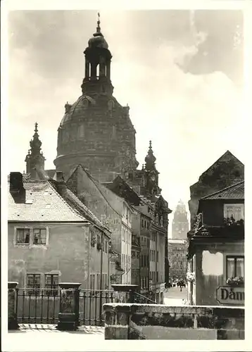 Dresden Frauenkirche vor der Zerstoerung / Dresden Elbe /Dresden Stadtkreis