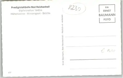 Bad Reichenhall Bad Reichenhall Hotel Predigtstuhl * / Bad Reichenhall /Berchtesgadener Land LKR