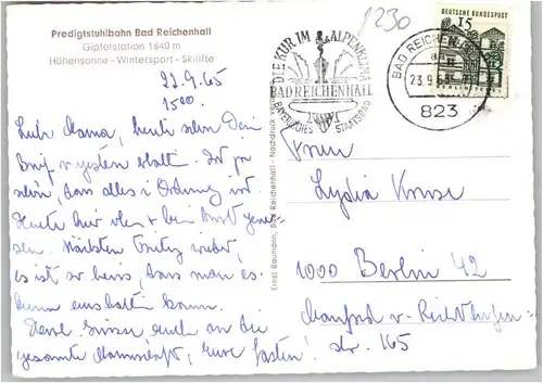 Bad Reichenhall Bad Reichenhall Predigtstuhlbahn x / Bad Reichenhall /Berchtesgadener Land LKR