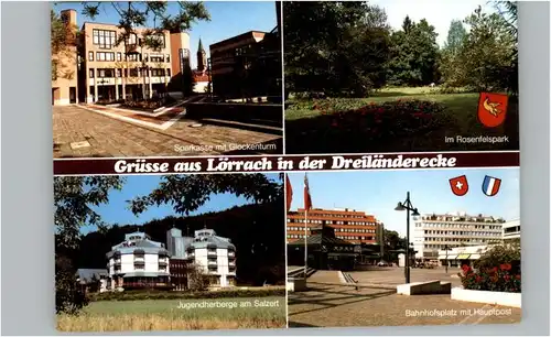 Loerrach Loerrach Rosenfelspark Sparkasse Glockenturm Jugendherberge Salzert * / Loerrach /Loerrach LKR