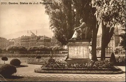 Genf GE Genf Statue Rousseau x / Genf /Bz. Geneve City