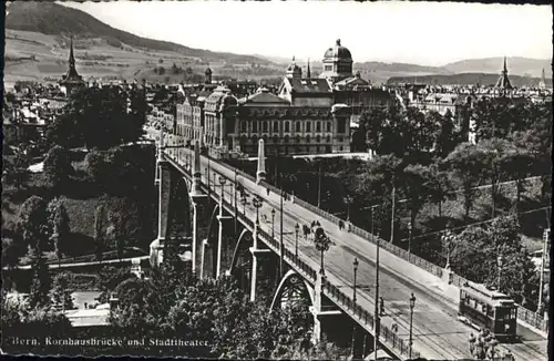 Bern BE Bern Kornhausbruecke Theater Strassenbahn x / Bern /Bz. Bern City