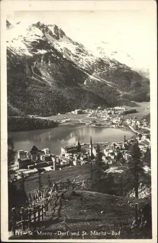 St Moritz GR St Moritz Dorf Bad Kirche  x / St Moritz /Bz. Maloja