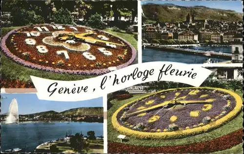 Genf GE Genf Blumenuhr x / Genf /Bz. Geneve City