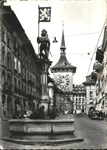 Bern BE Bern Zaehringerbrunnen Zeitglockenturm x / Bern /Bz. Bern City