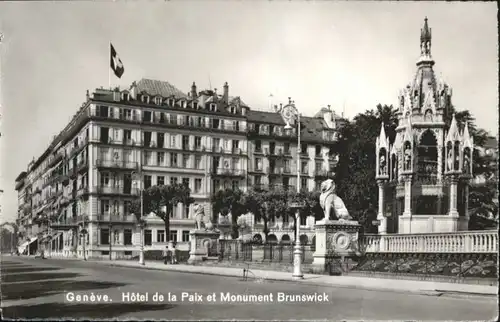 Genf GE Genf Hotel Paix Monument Brunswick * / Genf /Bz. Geneve City