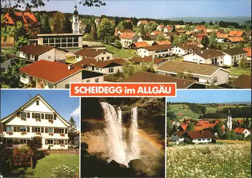 Scheidegg Allgaeu Scheidegg Allgaeu Kirche  Wasserfall x / Scheidegg /Lindau LKR