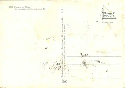 Wangen Allgaeu Wangen Allgaeu Herrenstrasse Ravensburger Tor * / Wangen im Allgaeu /Ravensburg LKR
