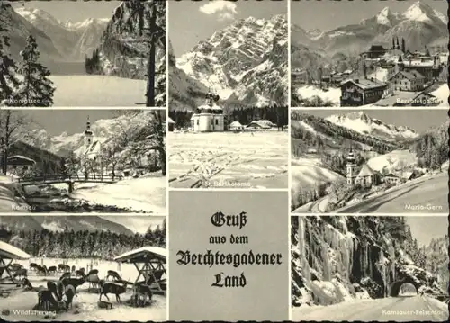 Berchtesgaden Berchtesgaden Koenigssee Ramsau Wildfuetterung Maria Gern  Ramsauer Felsentor  St Bartholomae x / Berchtesgaden /Berchtesgadener Land LKR