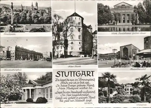 Stuttgart Stuttgart Schlossplatz Hindenburgbau Theater Hauptbahnhof Wilhelma x / Stuttgart /Stuttgart Stadtkreis