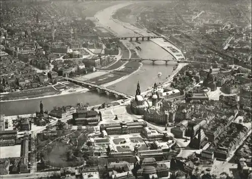 Dresden Dresden Fliegeraufnahme Bruecken * / Dresden Elbe /Dresden Stadtkreis