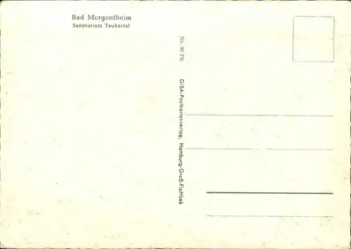 Bad Mergentheim Bad Mergentheim Sanatorium Taubertal * / Bad Mergentheim /Main-Tauber-Kreis LKR