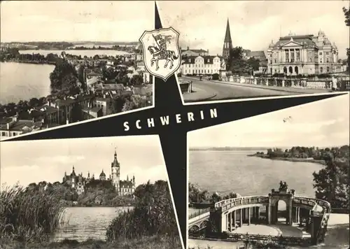 Schwerin Mecklenburg Schwerin Pfaffenteich Ziegelsee Theater Schloss  x / Schwerin /Schwerin Stadtkreis