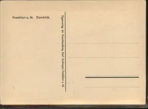 Frankfurt Main Frankfurt Main Domblick * / Frankfurt am Main /Frankfurt Main Stadtkreis