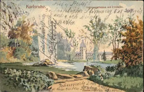 Karlsruhe Karlsruhe Schlossgartensee Fontaine x / Karlsruhe /Karlsruhe LKR