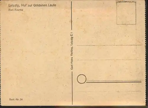 Leipzig Leipzig Hof zur Goldenen Laute Kuenstler Karl Kranke * / Leipzig /Leipzig Stadtkreis