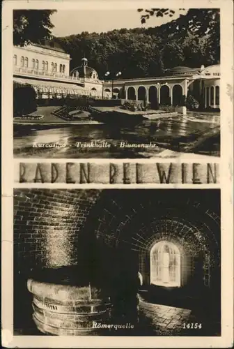 Baden-Baden Baden-Baden Kurcasino Trinkhalle Blumenuhr Roemerquelle x / Baden-Baden /Baden-Baden Stadtkreis