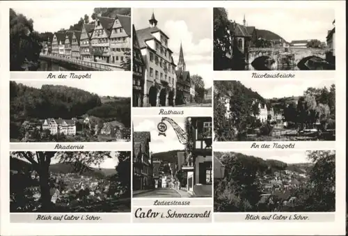 Calw Calw Akademie Rathaus Lederstrasse Nikolausbruecke * / Calw /Calw LKR