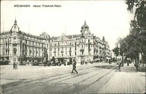 Wiesbaden Wiesbaden Strassenbahn Kaiser Friedrich-Platz * / Wiesbaden /Wiesbaden Stadtkreis