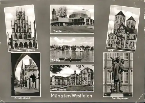 Muenster Westfalen Muenster Westfalen Rathaus Theater Aa-See x / Muenster /Muenster Stadtkreis