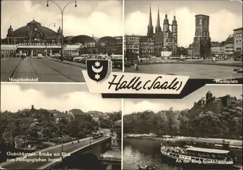 Halle Saale Halle Saale Hauptbahnhof Marktplatz Bruecke Schiff x / Halle /Halle Saale Stadtkreis