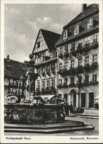 Halberstadt Halberstadt Holzmarkt Brunnen * / Halberstadt /Harz LKR