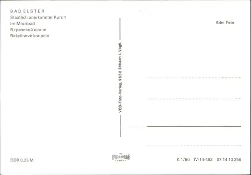 Bad Elster Bad Elster Moorbad * / Bad Elster /Vogtlandkreis LKR