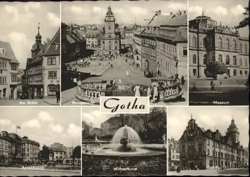 Gotha Thueringen Gotha Bruehl Hauptmarkt Museum Arnoldiplatz Wasserkunst Rathaus * / Gotha /Gotha LKR