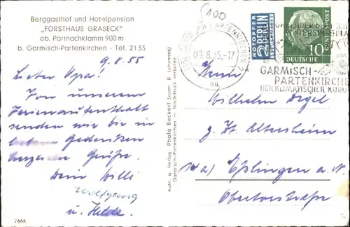 Garmisch-Partenkirchen Garmisch-Partenkirchen Gasthof Pension Forsthaus Graseck Partnachklamm x / Garmisch-Partenkirchen /Garmisch-Partenkirchen LKR