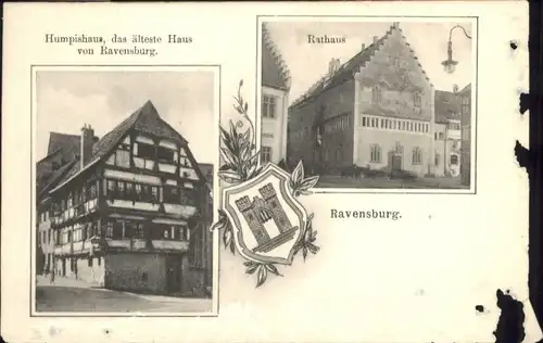 Ravensburg Wuerttemberg Ravensburg Humpishaus Rathaus Wappen * / Ravensburg /Ravensburg LKR