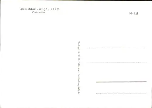Oberstdorf Oberstdorf Allgaeu Christlessee * / Oberstdorf /Oberallgaeu LKR