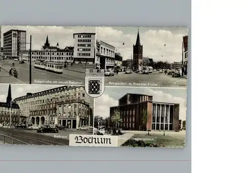 Bochum Ringstrasse, Bongardstrasse, Rathaus, Schauspielhaus / Bochum /Bochum Stadtkreis