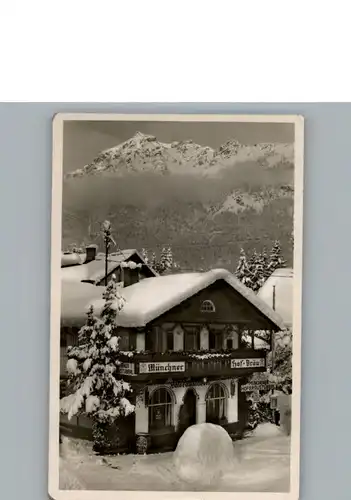 Garmisch-Partenkirchen Winter-Karte, Hofbraeustube / Garmisch-Partenkirchen /Garmisch-Partenkirchen LKR