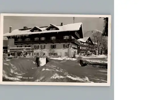 Oberammergau Winter-Karte, Hotel Wolff / Oberammergau /Garmisch-Partenkirchen LKR