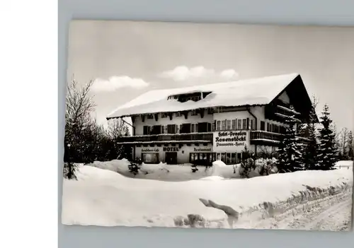 Bad Wiessee Winter-Karte, Hotel Haus Roesentockl / Bad Wiessee /Miesbach LKR