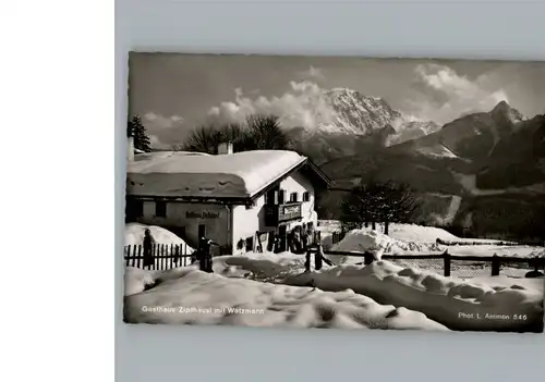 Berchtesgaden Winterkarte, Gasthaus Zipfhaeusel / Berchtesgaden /Berchtesgadener Land LKR