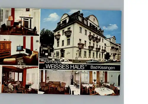 Bad Kissingen Werbe-Karte Kurhospitz Weisses Haus  / Bad Kissingen /Bad Kissingen LKR
