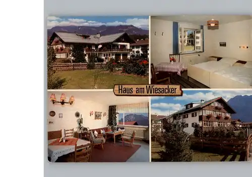 Oberstdorf Werbe-Karte Gaestehaus am Wiesacher / Oberstdorf /Oberallgaeu LKR