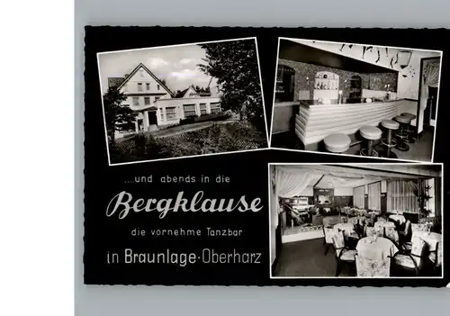 Braunlage Gaststaette Bergklause / Braunlage Harz /Goslar LKR
