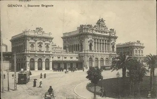 kk12172 Genova Genua Liguria Stazione Brignole Strassenbahn Kategorie. Genova Alte Ansichtskarten